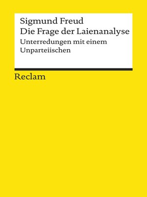 cover image of Die Frage der Laienanalyse